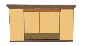 Open wooden cabinet base with interior back panels and floor panels visible, showing storage space inside.